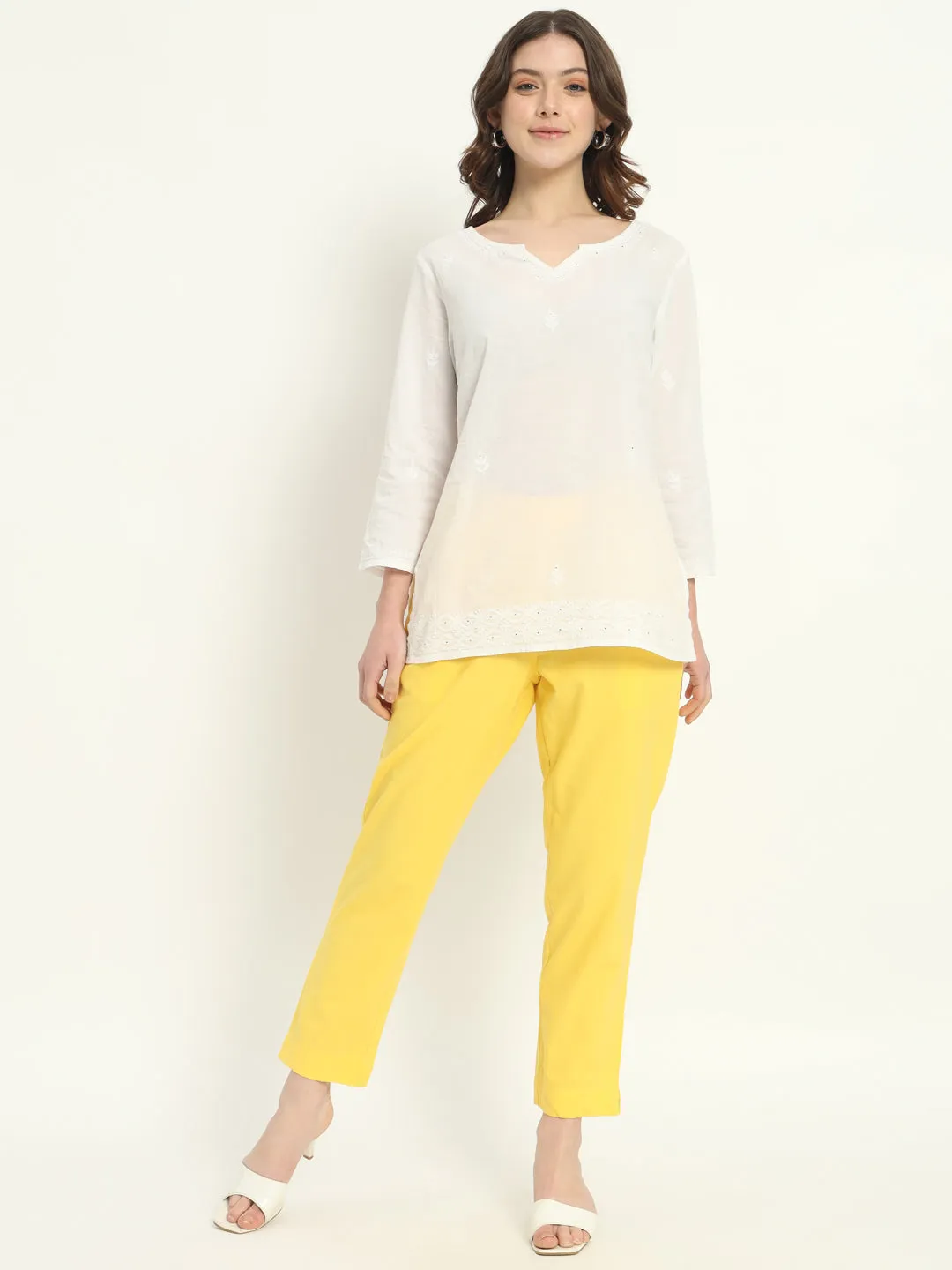 YELLOW COTTON PANTS