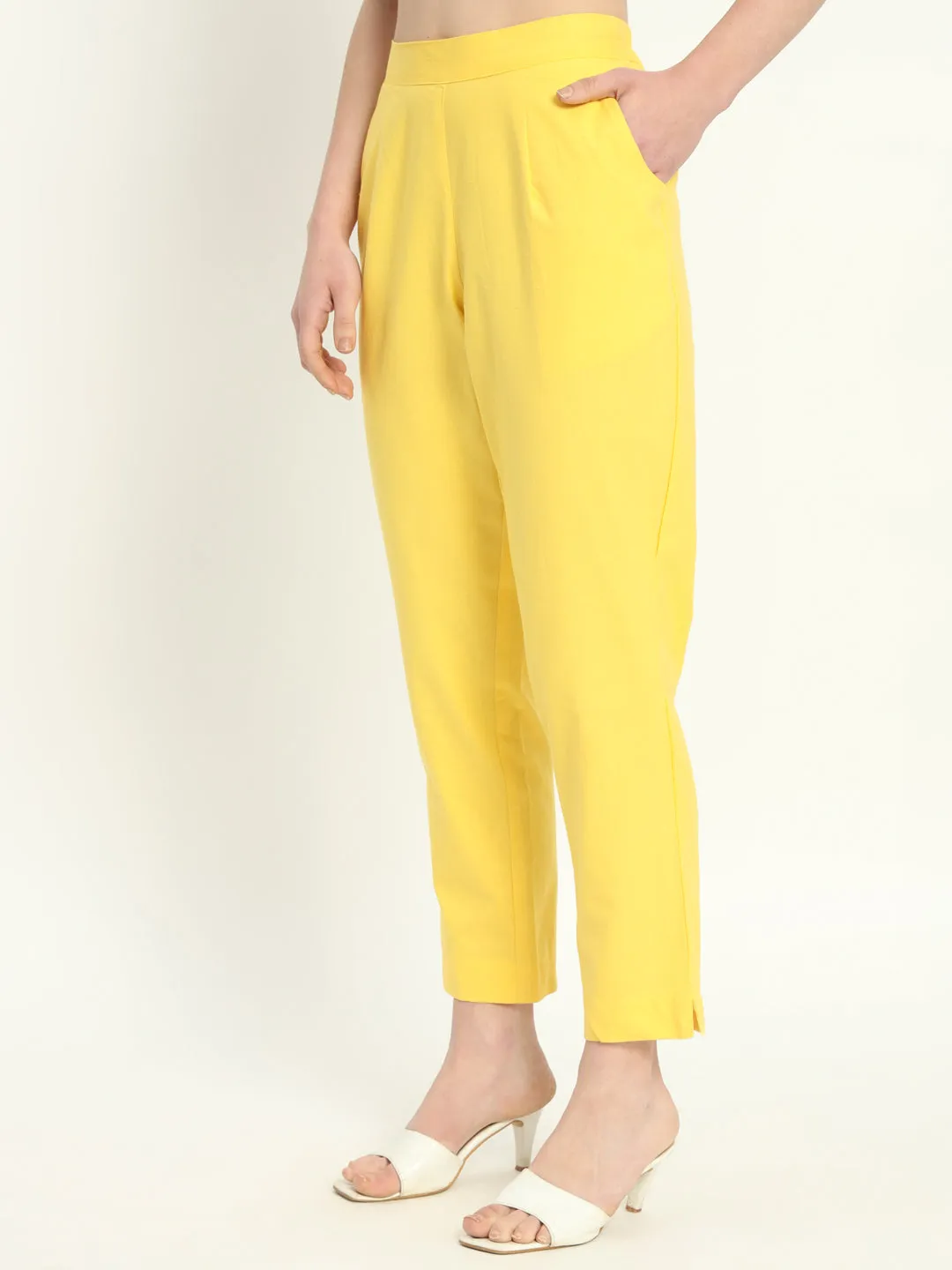 YELLOW COTTON PANTS